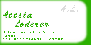 attila loderer business card