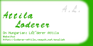 attila loderer business card